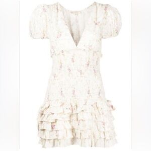 LoveShackFancy floral print ruffled dress